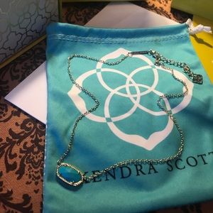 LIKE NEW KENDRA SCOTT TURQUOISE ELISA NECKLACE!
